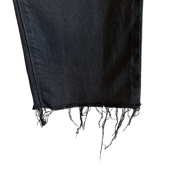 Levi’s 501 Black Denim Jeans Raw Hem Sz 27 - Picture 6 of 14